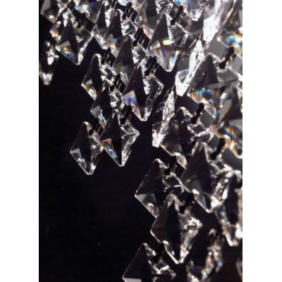 MESSICO LAMPADA PARETE CON CRISTALLI QUADRATI E MONTATURA CROMO LUCIDO Illuminando - Cristalensi Shop Online