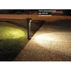 PALO DA ESTERNO MODERNO H80 ANTRACITE IP65 LED 11W LUCE 4000K DOPPIA ILLUMINAZIONE GEA LUCE - Cristalensi Shop Online 2