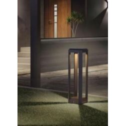 PALETTO H50 DA ESTERNI IP65 ANTRACITE LED 13W LUCE 4000K SQUADRATO MODERNO GEA LUCE - Cristalensi Shop Online 2