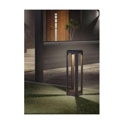 PALETTO H50 DA ESTERNI IP65 ANTRACITE LED 13W LUCE 4000K SQUADRATO MODERNO GEA LUCE - Cristalensi Shop Online