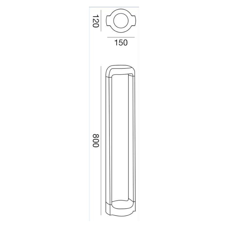 PALO H80 DA ESTERNO IP65 LED 13W ANTRACITE MODERNO GEA LUCE GEA LUCE - Cristalensi Shop Online