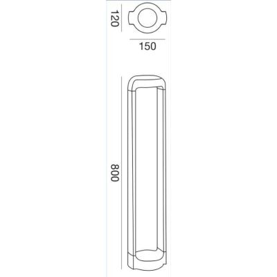 PALO H80 DA ESTERNO IP65 LED 13W ANTRACITE MODERNO GEA LUCE GEA LUCE - Cristalensi Shop Online