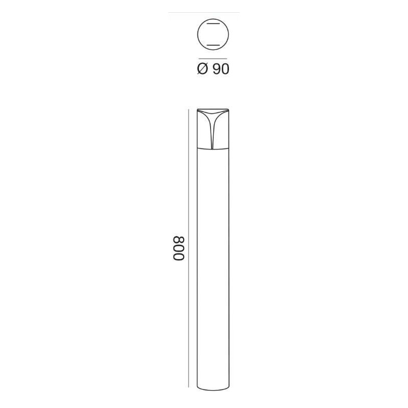 PALO H80 DA ESTERNO IP44 ANTRACITE BIANCO O GRIGIO MODERNO LAMPADINA E27 GEA LUCE GEA LUCE - Cristalensi Shop Online