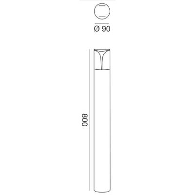 PALO H80 DA ESTERNO IP44 ANTRACITE BIANCO O GRIGIO MODERNO LAMPADINA E27 GEA LUCE GEA LUCE - Cristalensi Shop Online