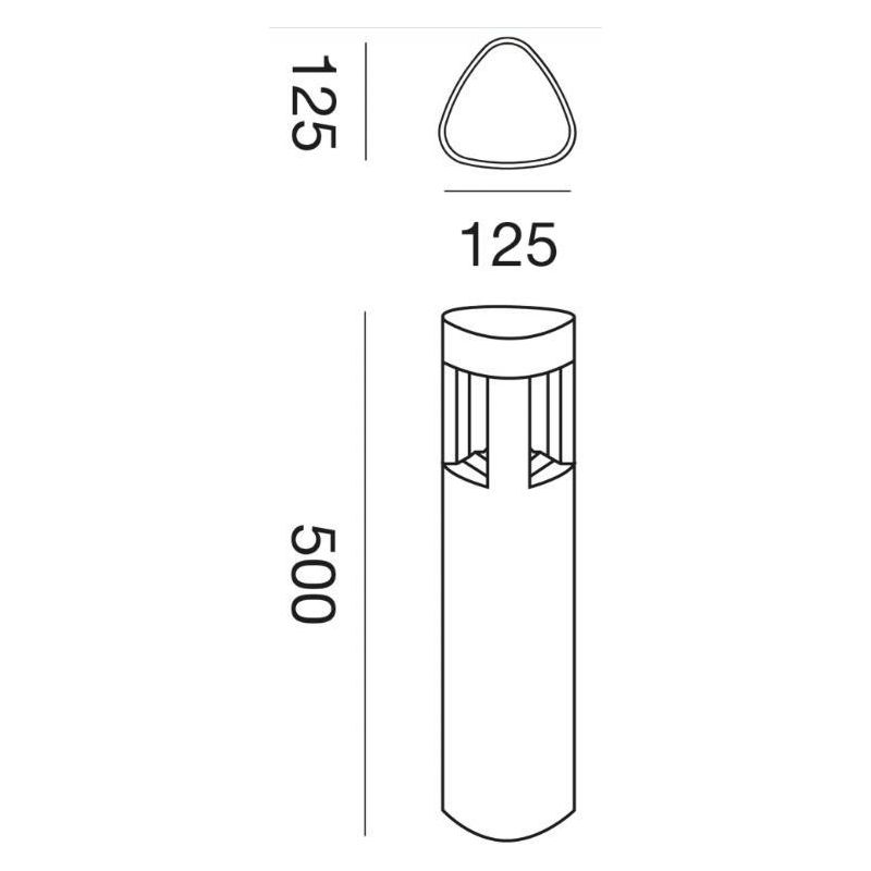 LAMPIONCINO H50 DA ESTERNO IP54 ANTRACITE O GRIGIO MODERNO LAMPADINA GX53 GEA LUCE GEA LUCE - Cristalensi Shop Online