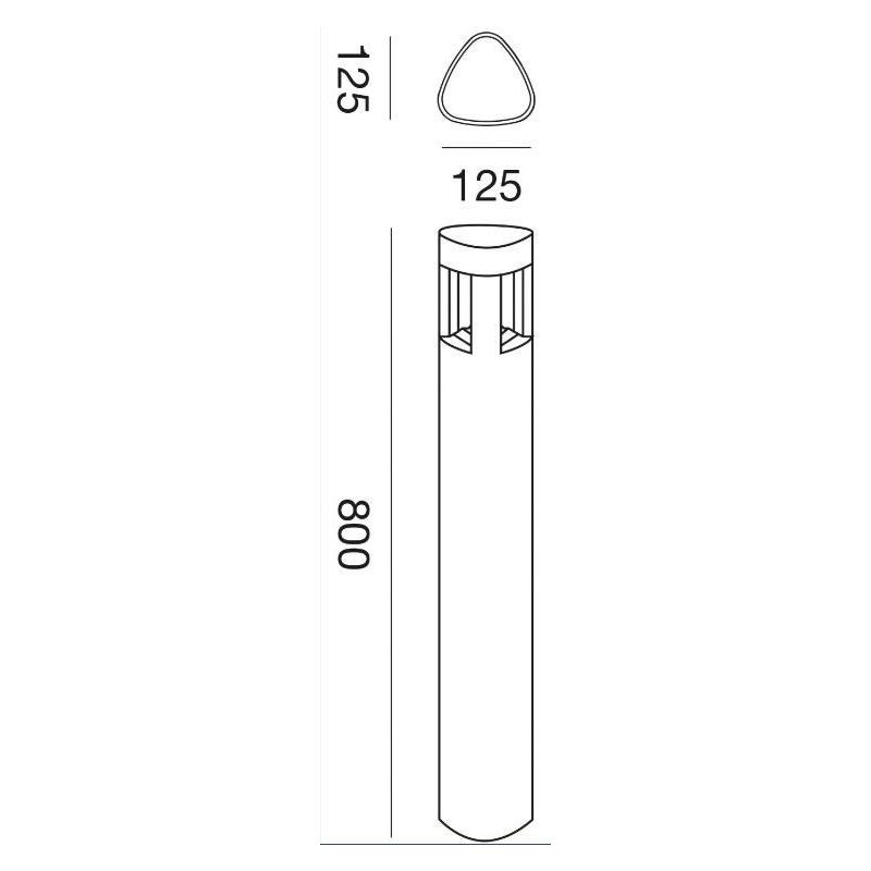 LAMPIONE H80 DA ESTERNO IP54 ANTRACITE O GRIGIO MODERNO LAMPADINA GX53 GEA LUCE GEA LUCE - Cristalensi Shop Online