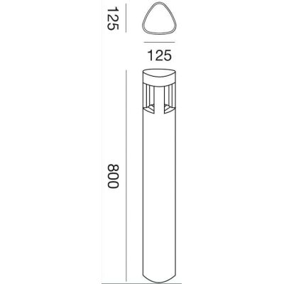 LAMPIONE H80 DA ESTERNO IP54 ANTRACITE O GRIGIO MODERNO LAMPADINA GX53 GEA LUCE GEA LUCE - Cristalensi Shop Online
