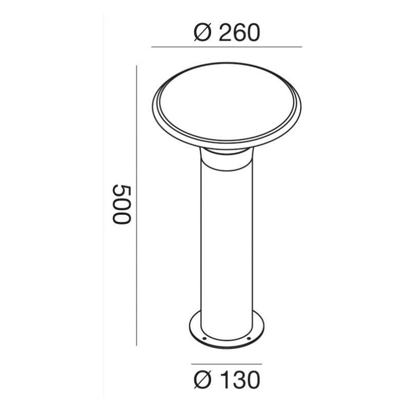LAMPIONCINO H50 DA ESTERNO IP44 ANTRACITE O RUGGINE MODERNO LAMPADINA E27 GEA LUCE GEA LUCE - Cristalensi Shop Online