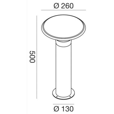 LAMPIONCINO H50 DA ESTERNO IP44 ANTRACITE O RUGGINE MODERNO LAMPADINA E27 GEA LUCE GEA LUCE - Cristalensi Shop Online