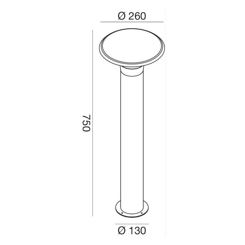 LAMPIONCINO H75 DA ESTERNO IP44 ANTRACITE O RUGGINE MODERNO LAMPADINA E27 GEA LUCE GEA LUCE - Cristalensi Shop Online