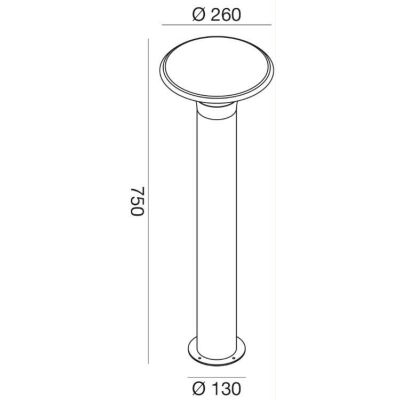 LAMPIONCINO H75 DA ESTERNO IP44 ANTRACITE O RUGGINE MODERNO LAMPADINA E27 GEA LUCE GEA LUCE - Cristalensi Shop Online