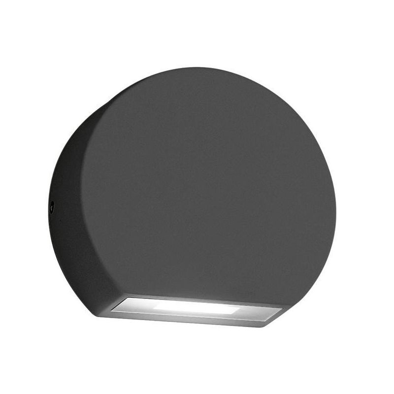 SEGNAPASSO DA ESTERNI TONDEGGIANTE LED 5W IP54 MODERNO BIANCO ANTRACITE ALLUMINIO O MARRONE GEA LUCE - Cristalensi Shop Online