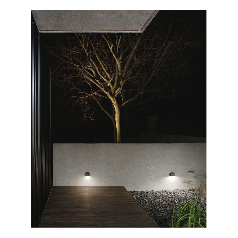 SEGNAPASSO DA ESTERNI TONDEGGIANTE LED 5W IP54 MODERNO BIANCO ANTRACITE ALLUMINIO O MARRONE GEA LUCE - Cristalensi Shop Online