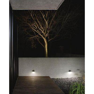 SEGNAPASSO DA ESTERNI TONDEGGIANTE LED 5W IP54 MODERNO BIANCO ANTRACITE ALLUMINIO O MARRONE GEA LUCE - Cristalensi Shop Online