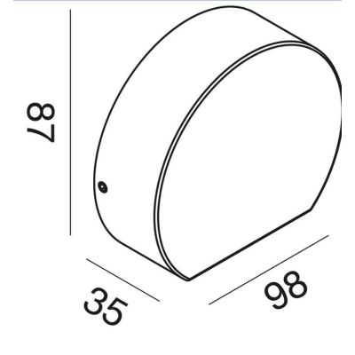 SEGNAPASSO DA ESTERNI TONDEGGIANTE LED 5W IP54 MODERNO BIANCO ANTRACITE ALLUMINIO O MARRONE GEA LUCE - Cristalensi Shop Online