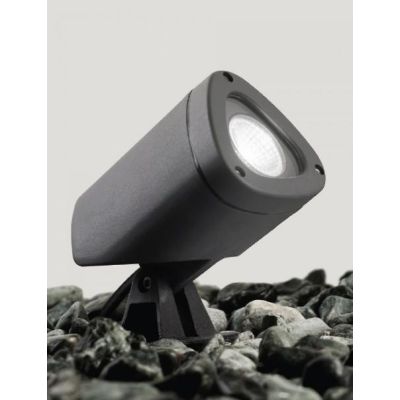 FARETTO DA ESTERNO ORIENTABILE IP65 ANTRACITE LED 7W LUCE 4000K CON PICCHETTO INCLUSO GEA LUCE - Cristalensi Shop Online