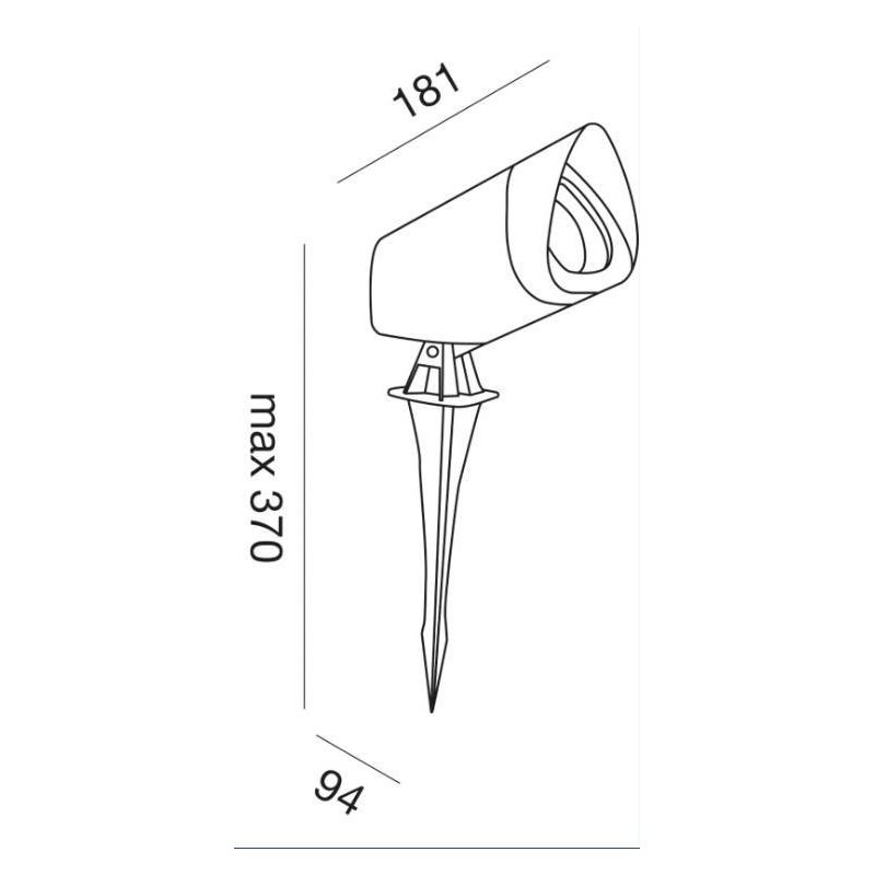 FARETTO DA ESTERNO ORIENTABILE IP65 BIANCO ANTRACITE O ALLUMINIO PICCHETTO INCLUSO ATTACCO GU10 GEA LUCE - Cristalensi Shop Onli