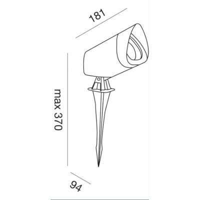 FARETTO DA ESTERNO ORIENTABILE IP65 BIANCO ANTRACITE O ALLUMINIO PICCHETTO INCLUSO ATTACCO GU10 GEA LUCE - Cristalensi Shop Onli