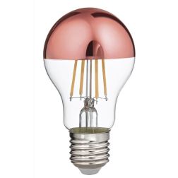 LAMPADINA ATTACCO E27 LED 8W LUCE 2700K CON VETRO SPECCHIATO RAME DURATA 15000 ORE GEA LUCE - Cristalensi Shop Online
