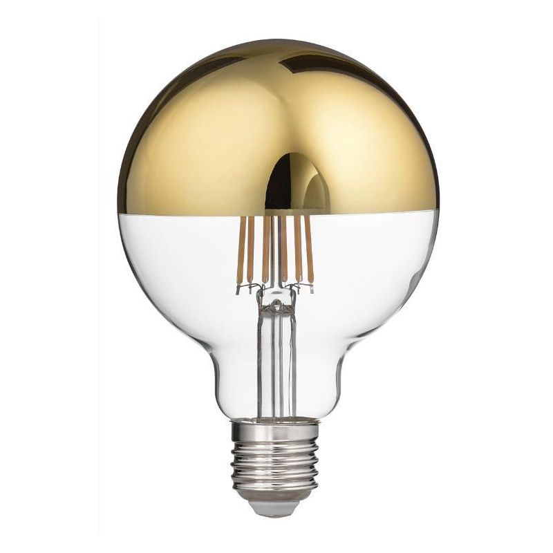 LAMPADINA A SFERA ATTACCO E27 LED 12W LUCE 2700K CON VETRO SPECCHIATO ORO DURATA 15000 ORE GEA LUCE - Cristalensi Shop Online