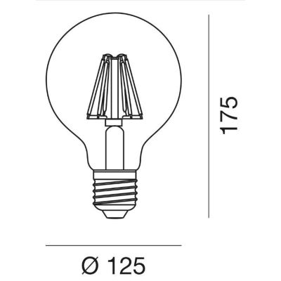 LAMPADINA GLOBO ATTACCO E27 LED 12W LUCE 2700K CON VETRO FUME DURATA 15000 ORE GEA LUCE - Cristalensi Shop Online