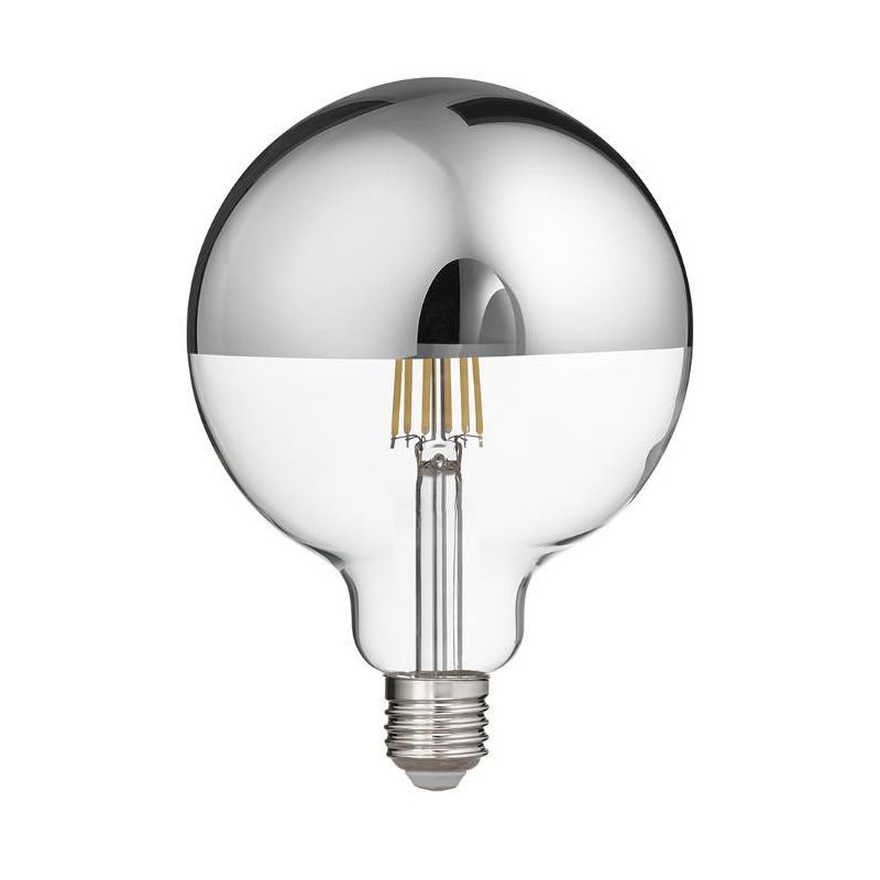LAMPADINA GLOBO ATTACCO E27 LED 12W LUCE 2700K CON VETRO SPECCHIATO ARGENTO DURATA 15000 ORE GEA LUCE - Cristalensi Shop Online