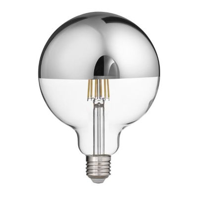 LAMPADINA GLOBO ATTACCO E27 LED 12W LUCE 2700K CON VETRO SPECCHIATO ARGENTO DURATA 15000 ORE GEA LUCE - Cristalensi Shop Online