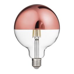LAMPADINA GLOBO ATTACCO E27 LED 12W LUCE 2700K CON VETRO SPECCHIATO RAME DURATA 15000 ORE GEA LUCE - Cristalensi Shop Online