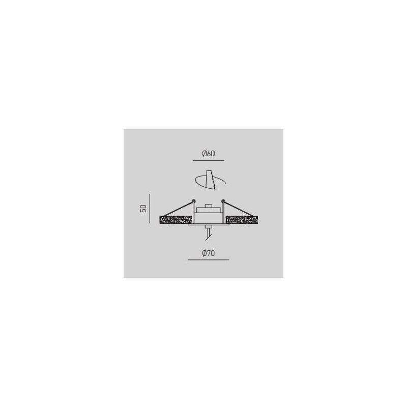 DAFNE SPI SOSPENSIONE DA INCASSO MODERNA METALLO BIANCO,ORO O NERO LED 7W DELLA GEA LUCE GEA LUCE - Cristalensi Shop Online