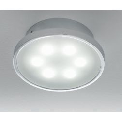 ROND APPLIQUE/PLAFONIERA LED 6W IN METALLO CROMO LUCIDO DIFFUSORE SATINATO Illuminando - Cristalensi Shop Online