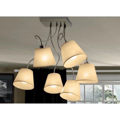 SOFT PLAFONIERA CON PARALUMI IN PERGAMENA AVORIO DI ILLUMINANDO Illuminando - Cristalensi Shop Online