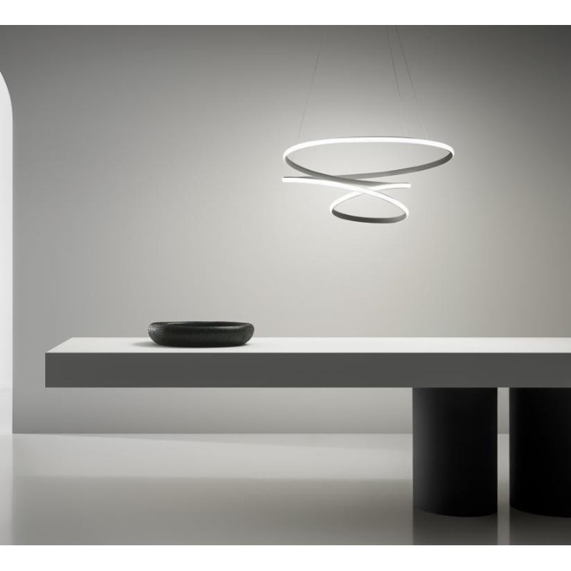DIVA SS SOSPENSIONE MODERNA GEA LUCE LED 80W LUCE 3000K DIMMERABILE 3 FINITURE COLORE GEA LUCE - Cristalensi Shop Online
