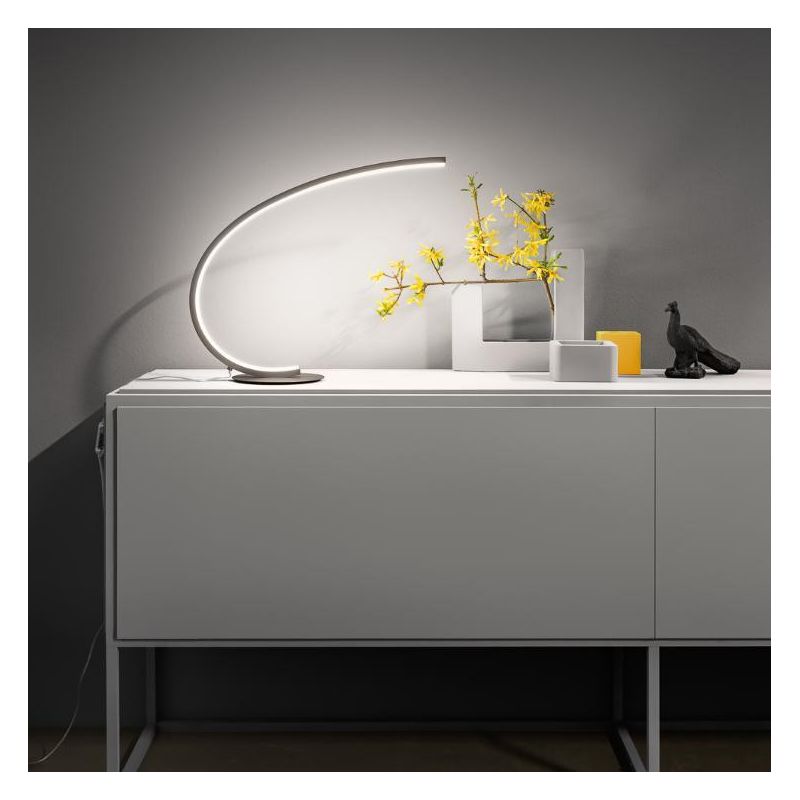IOLE L LAMPADA DA TAVOLO MODERNA IN ALLUMINIO LED 12W LUCE 3000K DIMMERABILE 3 COLORI GEA LUCE - Cristalensi Shop Online