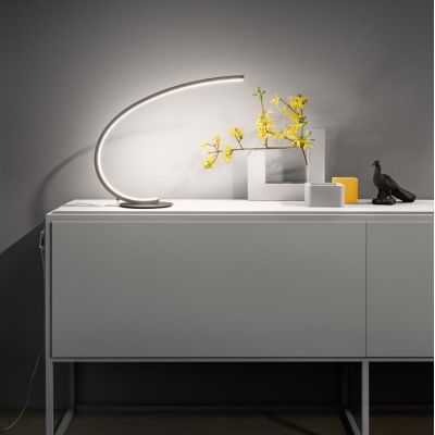 IOLE L LAMPADA DA TAVOLO MODERNA IN ALLUMINIO LED 12W LUCE 3000K DIMMERABILE 3 COLORI GEA LUCE - Cristalensi Shop Online