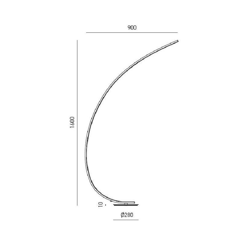 IOLE PT PIANTANA MODERNA IN ALLUMINIO LED 30W LUCE 3000K DIMMERABILE 3 COLORI GEA LUCE - Cristalensi Shop Online