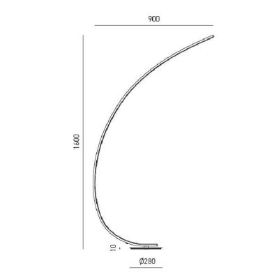 IOLE PT PIANTANA MODERNA IN ALLUMINIO LED 30W LUCE 3000K DIMMERABILE 3 COLORI GEA LUCE - Cristalensi Shop Online