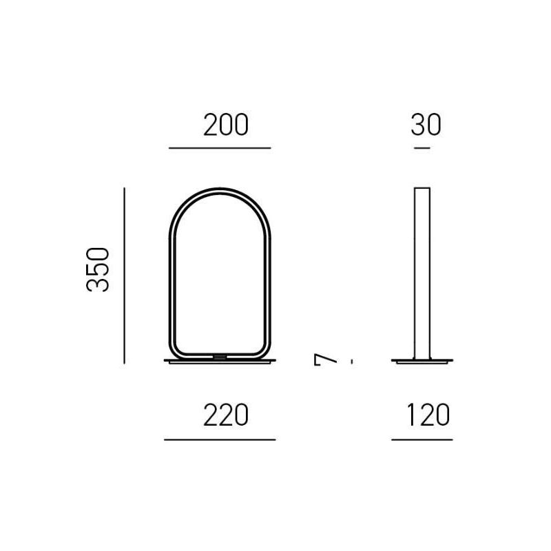 NICOLE LAMPADA DA TAVOLO MODERNA 4 COLORI LED 12W LUCE 3000K DIMMERABILE GEA LUCE GEA LUCE - Cristalensi Shop Online