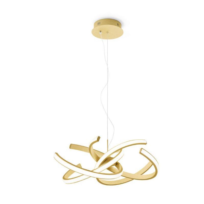 CINZIA SOSPENSIONE MODERNA ORO SPAZZOLATO CON LED 46W LUCE 3000K GEA LUCE GEA LUCE - Cristalensi Shop Online