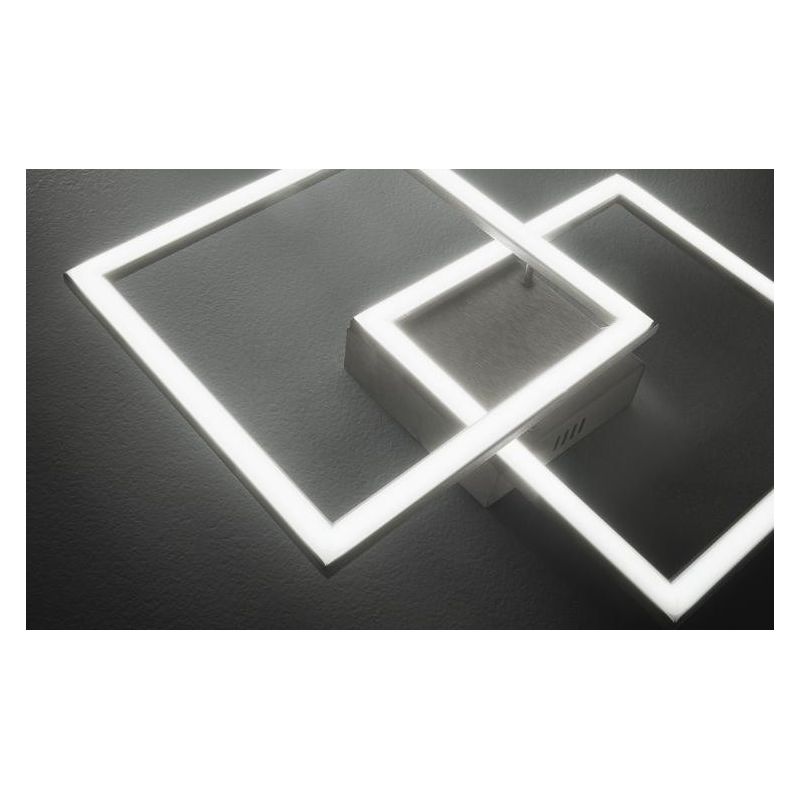 AFRODITE PLAFONIERA APPLIQUE MODERNA LED 28W LUCE 3000K ALLUMINIO FINITURA TITANIO GEAL LUCE GEA LUCE - Cristalensi Shop Online