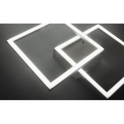 AFRODITE PLAFONIERA APPLIQUE MODERNA LED 28W LUCE 3000K ALLUMINIO FINITURA TITANIO GEAL LUCE GEA LUCE - Cristalensi Shop Online