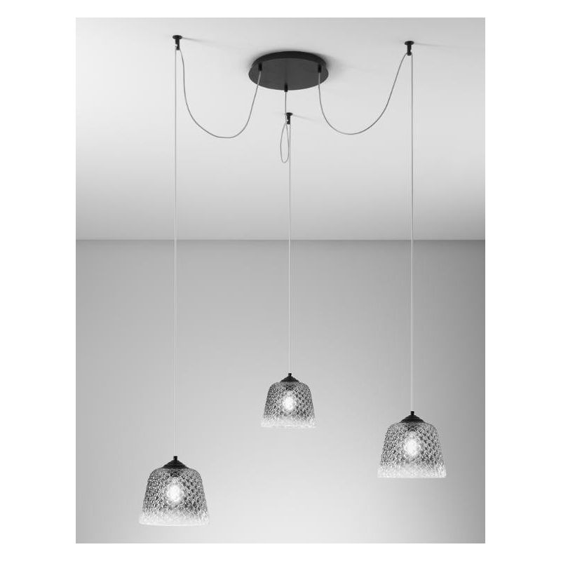 Lampadario Di Lusso A Tre Anelli In Cristallo (dimmerabile In Tre Colori) (con Telecomando