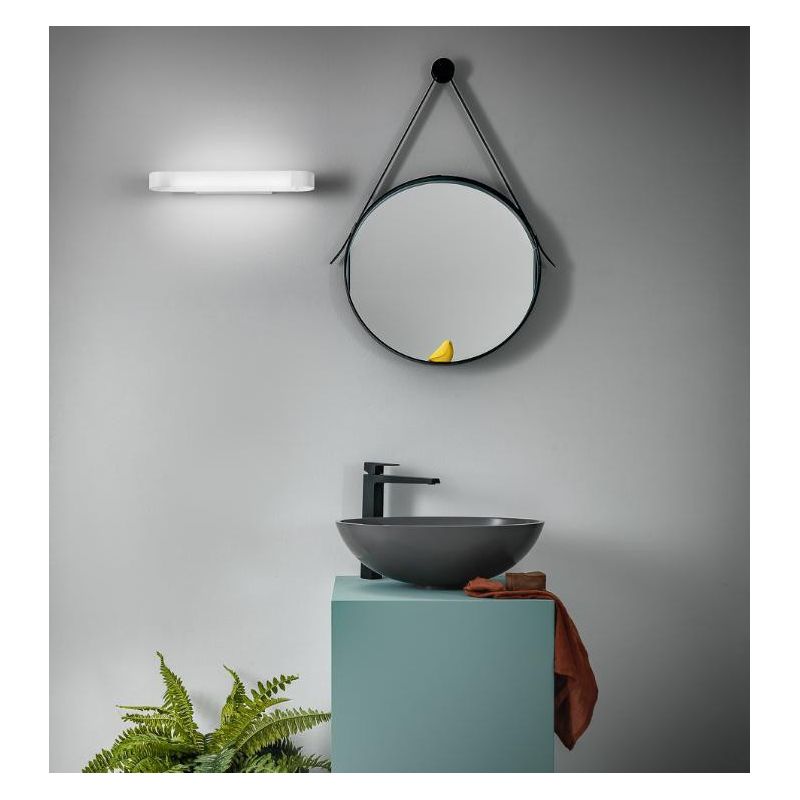 RING LAMPADA DA SPECCHIO IN METALLO BIANCO IP44 LED 12W LUCE 3000K O 4000K LUNGHEZZA CM 42 GEA LUCE - Cristalensi Shop Online