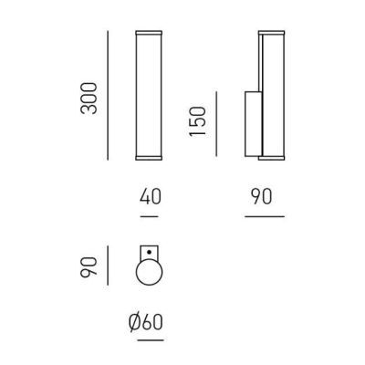 POLAR LAMPADA DA SPECCHIO IN METALLO BIANCO O CROMO IP44 LED 7W LUCE 3000K ALTEZZA CM 30 GEA LUCE - Cristalensi Shop Online