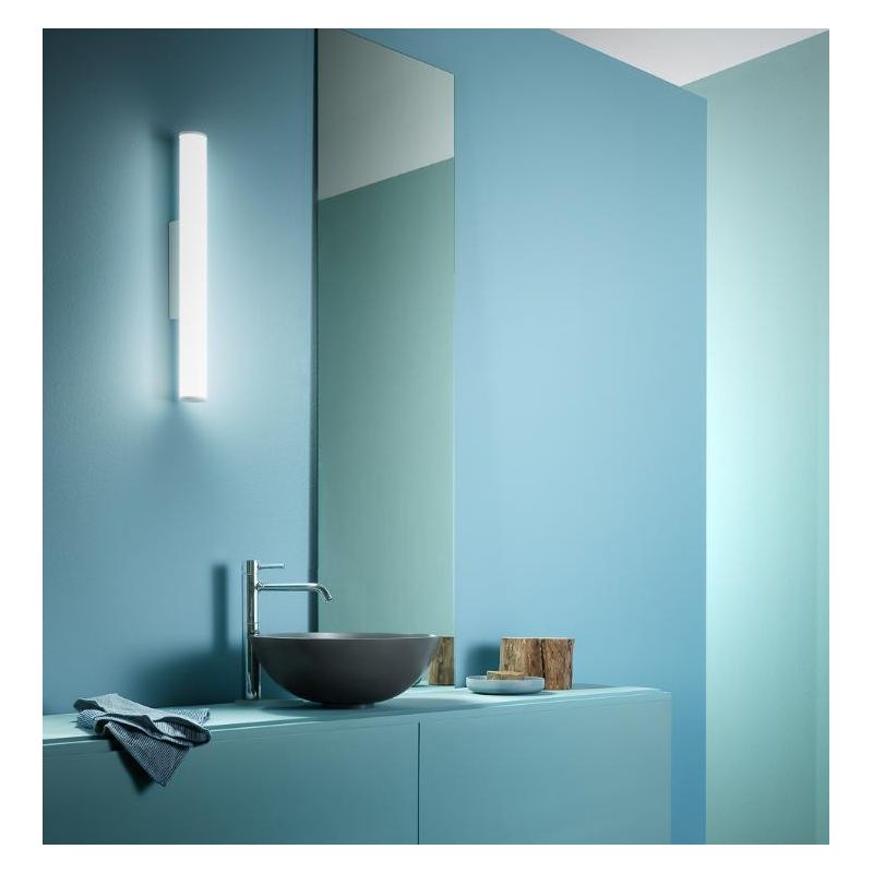 POLAR LAMPADA DA SPECCHIO IN METALLO BIANCO O CROMO IP44 LED 14W LUCE 3000K ALTEZZA CM 60 GEA LUCE - Cristalensi Shop Online