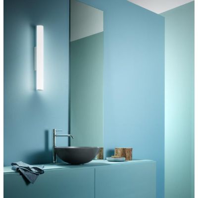 POLAR LAMPADA DA SPECCHIO IN METALLO BIANCO O CROMO IP44 LED 14W LUCE 3000K ALTEZZA CM 60 GEA LUCE - Cristalensi Shop Online