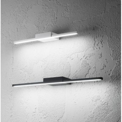 ONE APPLIQUE PER SPECCHIO DA BAGNO MODERNA IP44 LED 12W BIANCO O NERO LUCE 3000K GEA LUCE - Cristalensi Shop Online