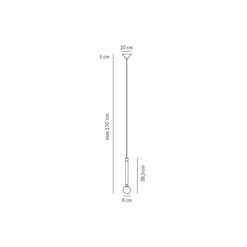 SEVENTY SOSPENSIONE 1 LUCE A MATITA MARRONE LED 6W LUCE 3000K MODERNA E ORIGINALE Vivida International - Cristalensi Shop Online