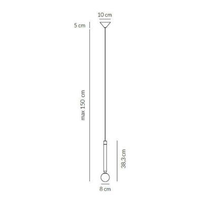 SEVENTY SOSPENSIONE 1 LUCE A MATITA MARRONE LED 6W LUCE 3000K MODERNA E ORIGINALE Vivida International - Cristalensi Shop Online