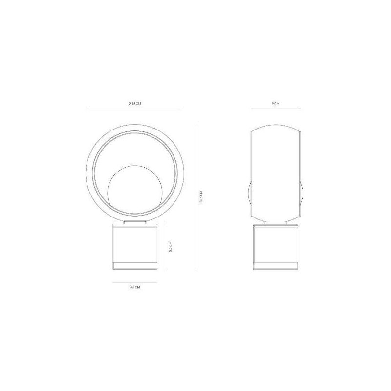 COSMIT ORIGINALE LAMPADA DA TAVOLO D18 BIANCA NERA O MARRONE LAMPADINA G9 MODERNA Vivida International - Cristalensi Shop Online