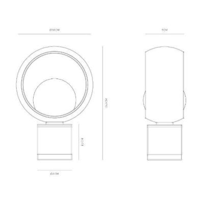 COSMIT ORIGINALE LAMPADA DA TAVOLO D18 BIANCA NERA O MARRONE LAMPADINA G9 MODERNA Vivida International - Cristalensi Shop Online